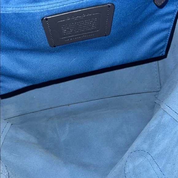 Coach Derby Navy Leather Tote Bag - Picture 4 of 5